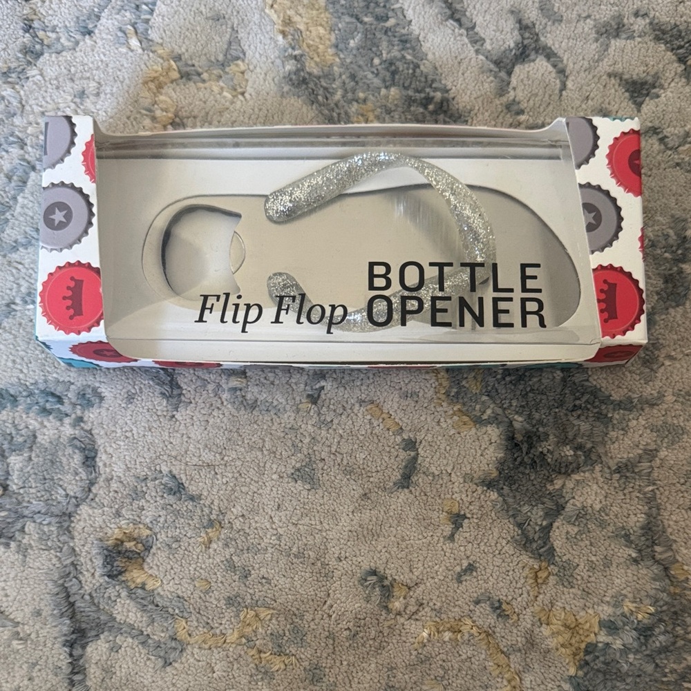 Silver Flip Flop Bottle Opener